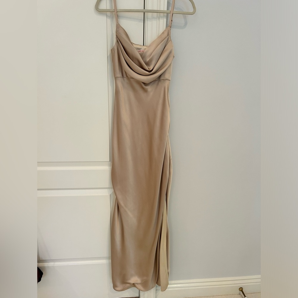 Revelry Champagne Gold Bridesmaid Dress